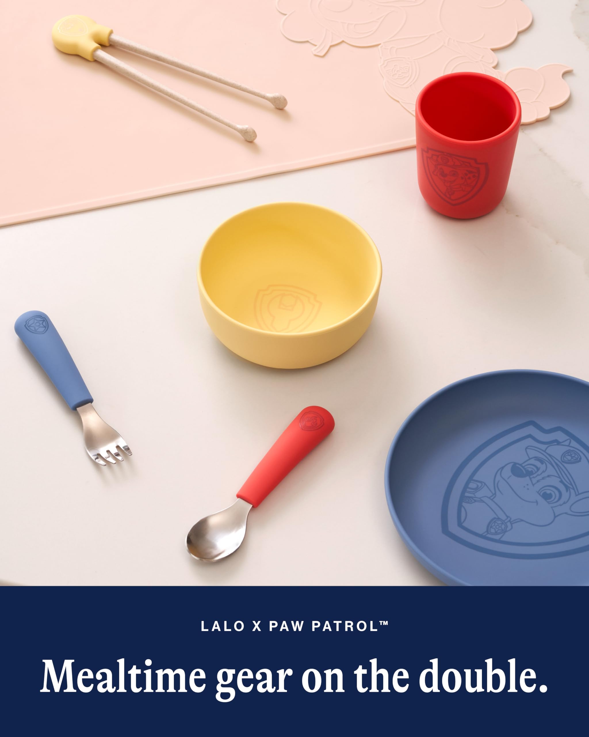 Lalo PAW Patrol Skye artwork on dinnerware sparks creativity during family meals