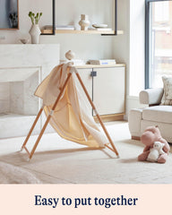 Lalo Play Tent material close-up highlights natural beechwood for durable, lasting play.