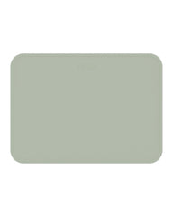 Lalo silicone placemat sage closeup reveals durable, non-toxic texture for safe, easy cleanup.