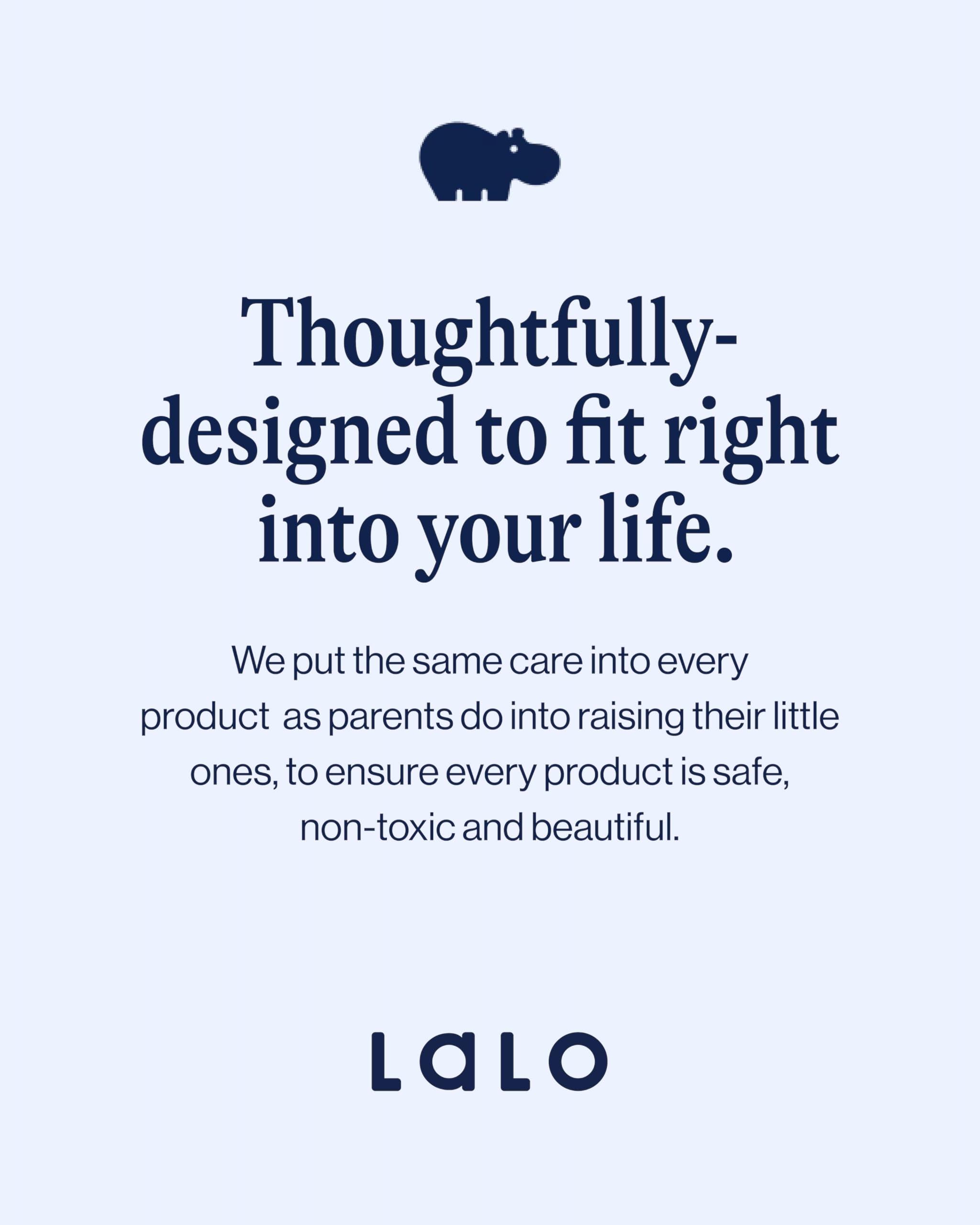 Lalo Splat Mat Easy-clean wipe-down with mild soap after spills.