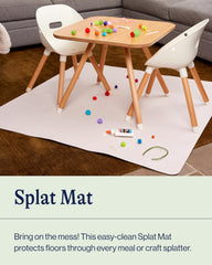 Lalo Splat Mat Terrazzo BW playtime keeps play areas clean and easy to wipe.