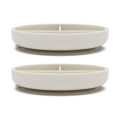 Lalo suction plates 2-pack layout show stable setup for mess-free meals.