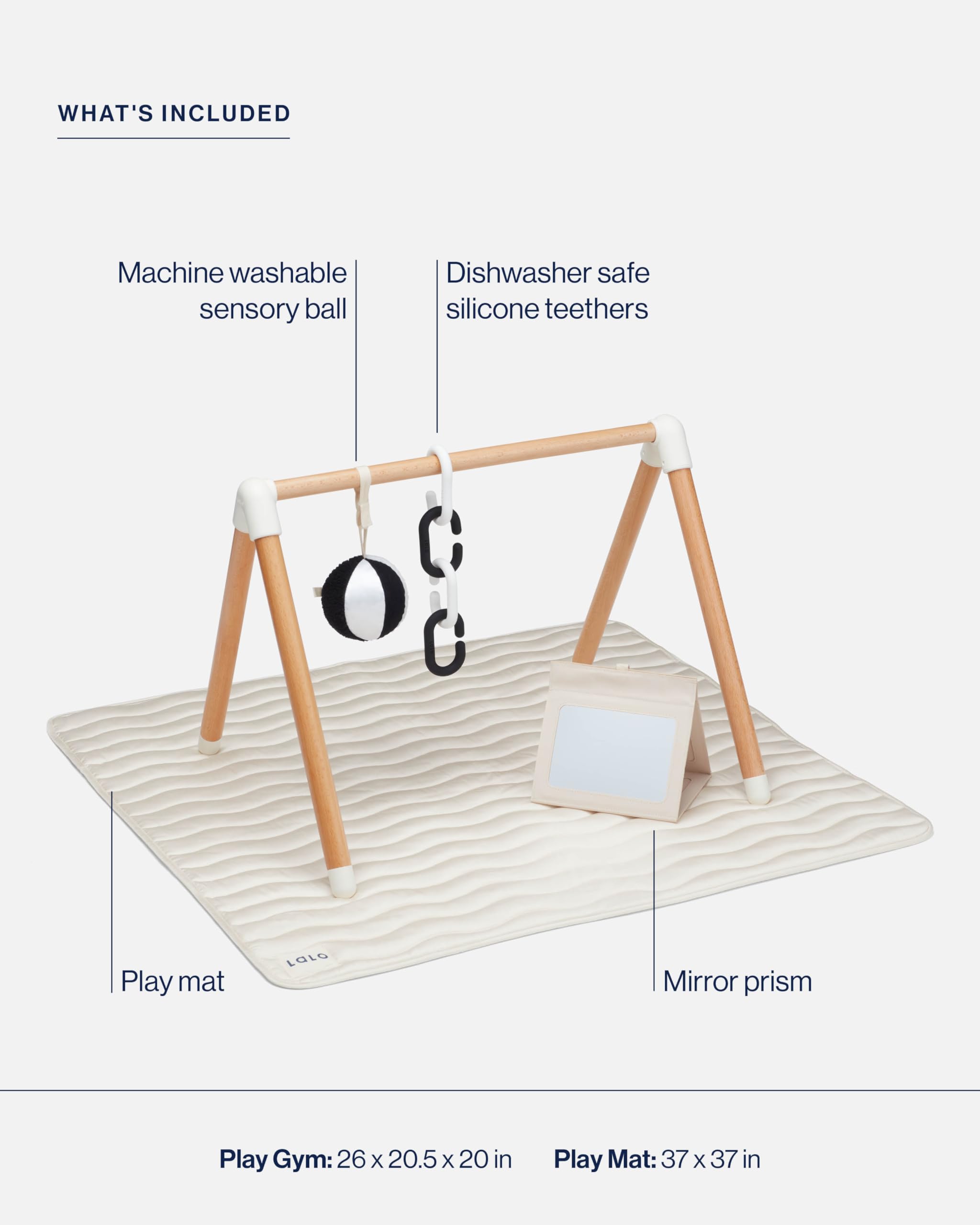 Lalo sustainably sourced beech wood frame with smooth finish for safe exploration