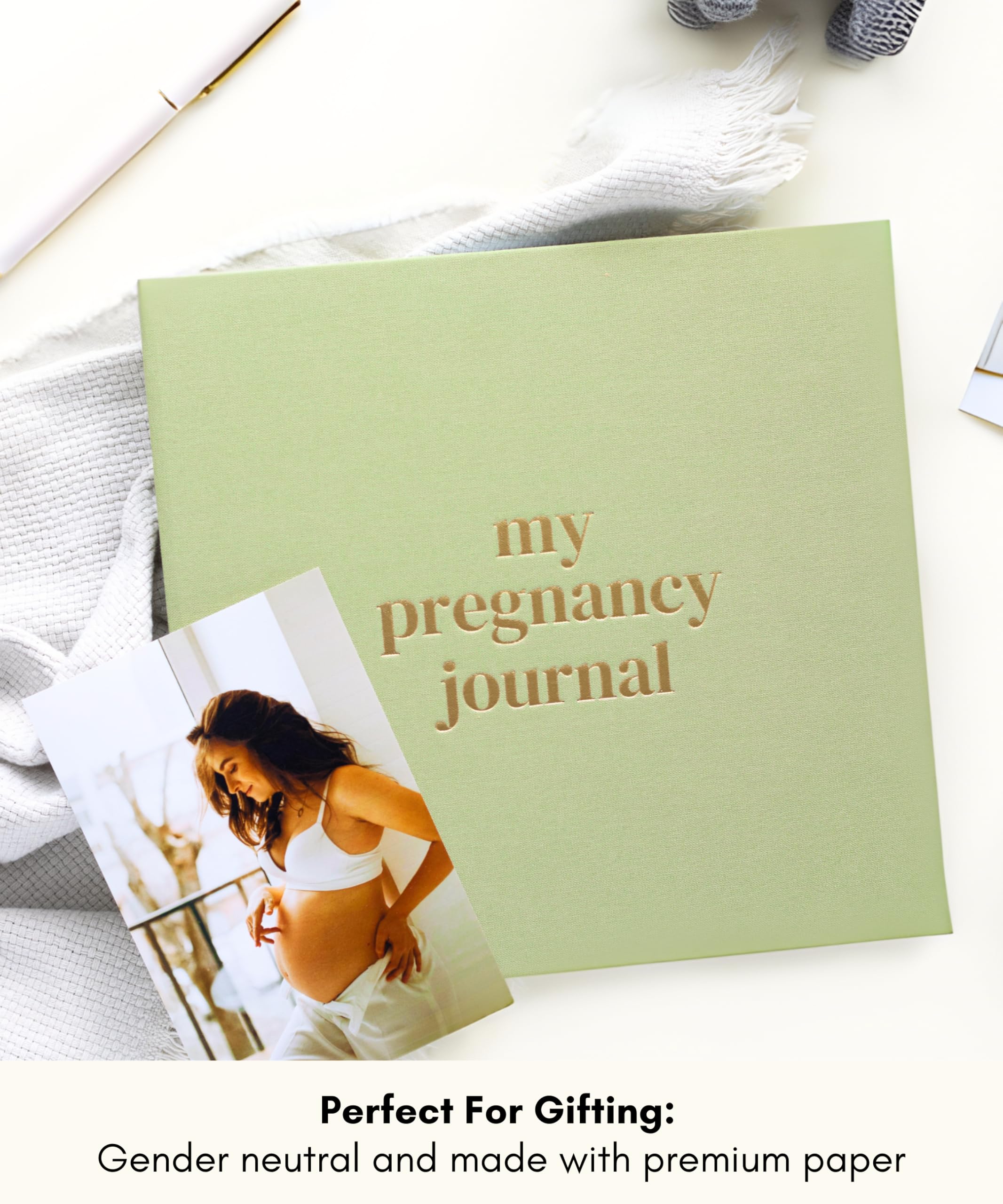 Lamare Pregnancy Journal keepsake pocket for extra mementos and notes