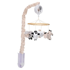 Lambs & Ivy rooster plush detail showcases friendly farm charm for baby engagement.