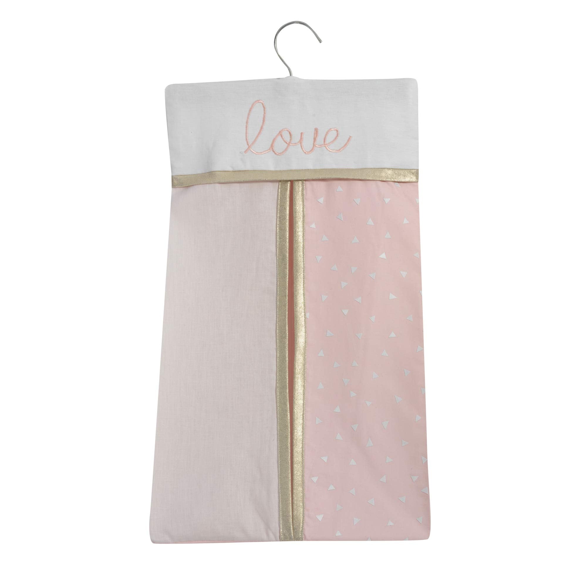 Lambs & Ivy Baby Love pink-gold packaging image of the four-piece set.