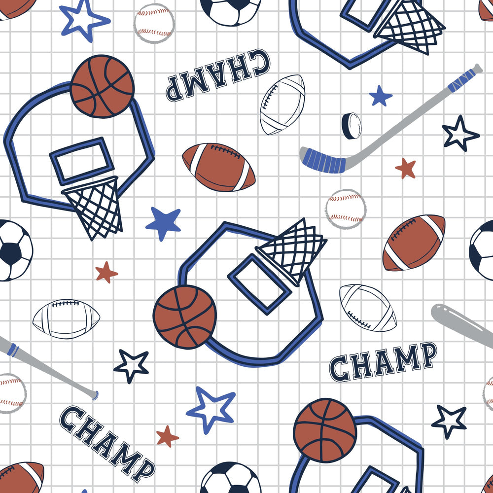 Lambs & Ivy Baby Sports coordinates with bedding collection for cohesive decor.