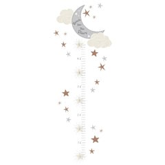 Lambs & Ivy Celestial growth chart moon design supports easy height tracking at a glance.