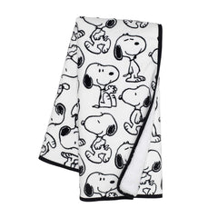 Lambs & Ivy classic Snoopy blanket front minky for cozy baby snuggles
