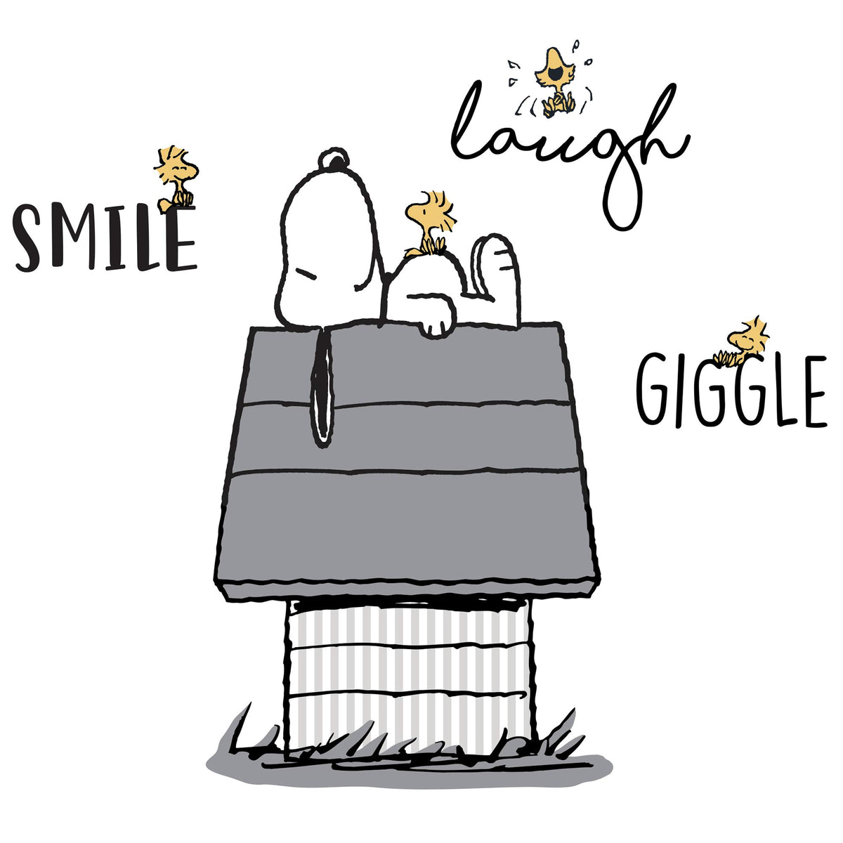 Lambs & Ivy Classic Snoopy doghouse decals create a playful nursery mural.
