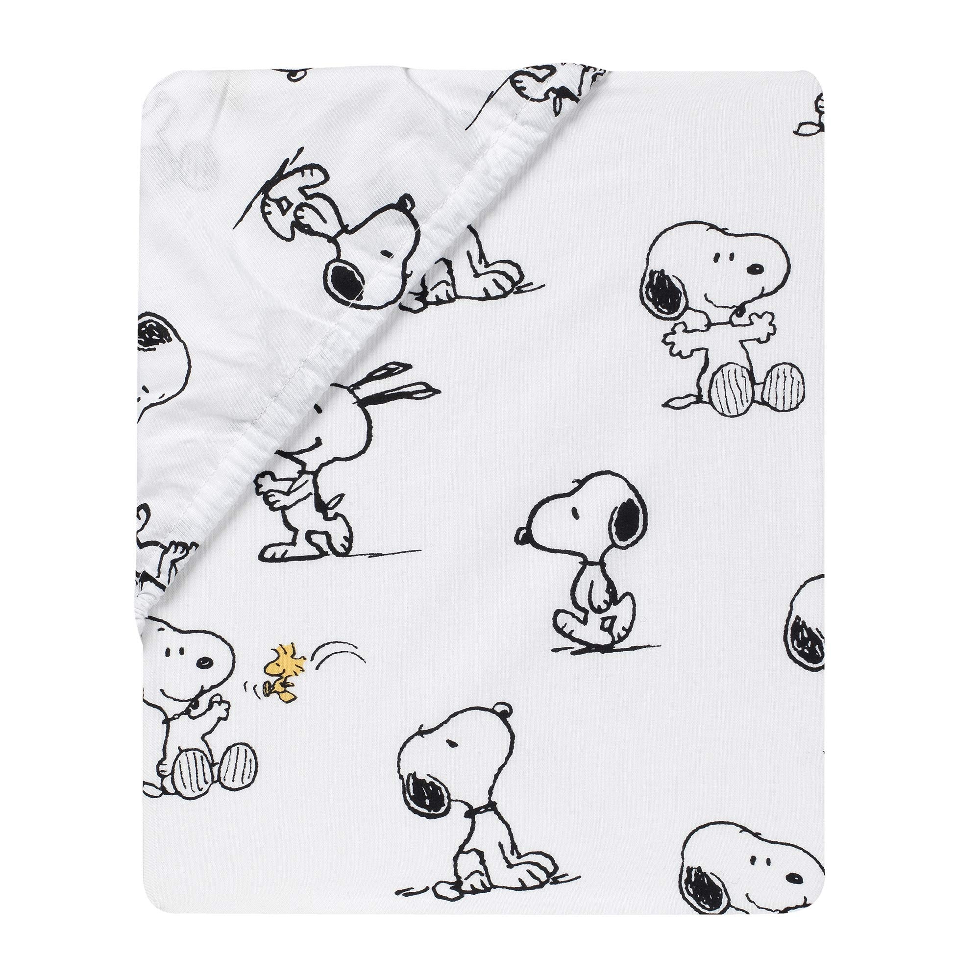 Lambs and Ivy 100 percent cotton sheet demonstrates soft breathable fabric ideal for naps.