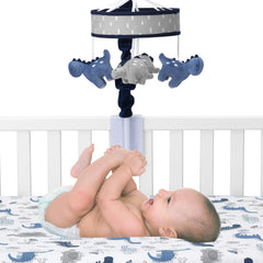Lambs & Ivy dino mobile song mode display highlighting three classical tunes and volume control
