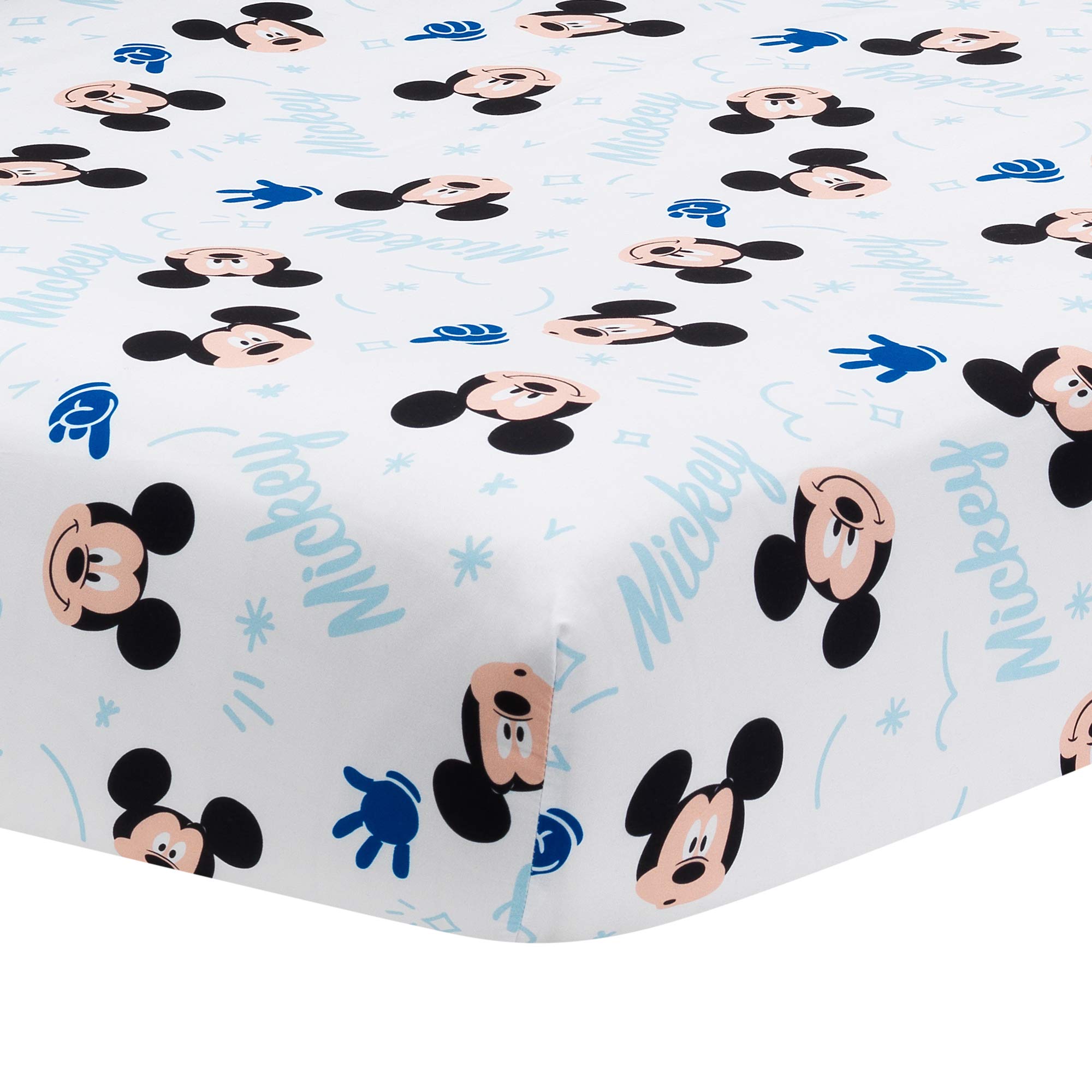 Lambs Ivy Disney Baby Forever Mickey fitted sheet elastic edge for standard crib