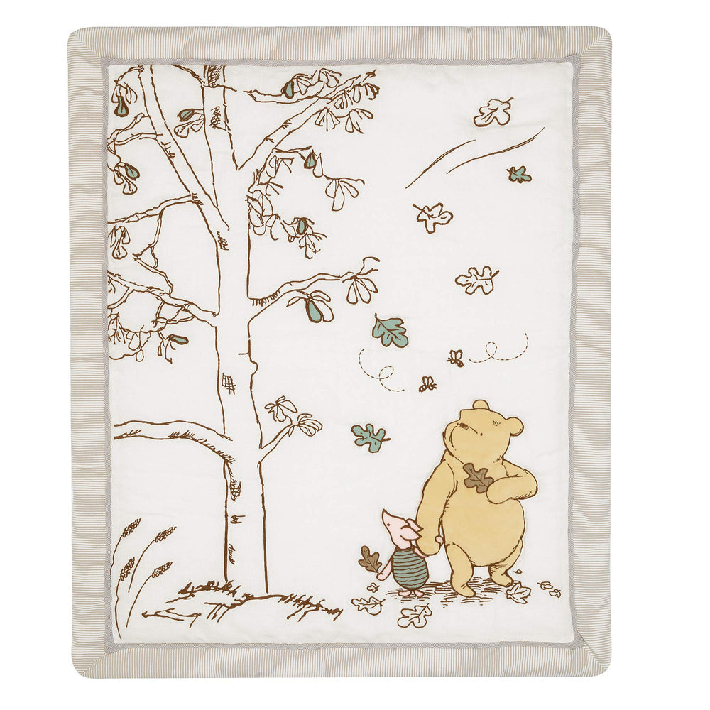 Lambs & Ivy Storytime breathable 100% cotton fitted sheet for a safe crib fit.