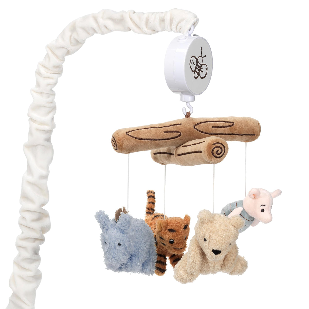 Lambs & Ivy Disney Pooh mobile with gentle rotation and plush visuals to soothe baby.
