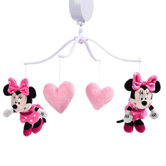 Lambs & Ivy Minnie Mouse Love Pink mobile outer view with gentle motion.