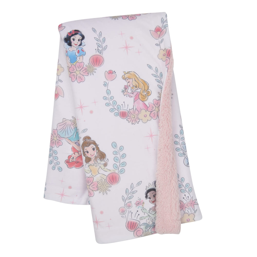 Lambs & Ivy Disney Princess blanket with Ariel illustration for cozy stroller rides