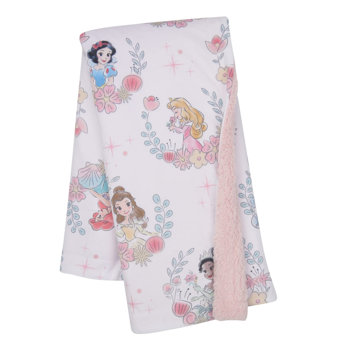 Lambs & Ivy Disney Princess blanket with Ariel illustration for cozy stroller rides