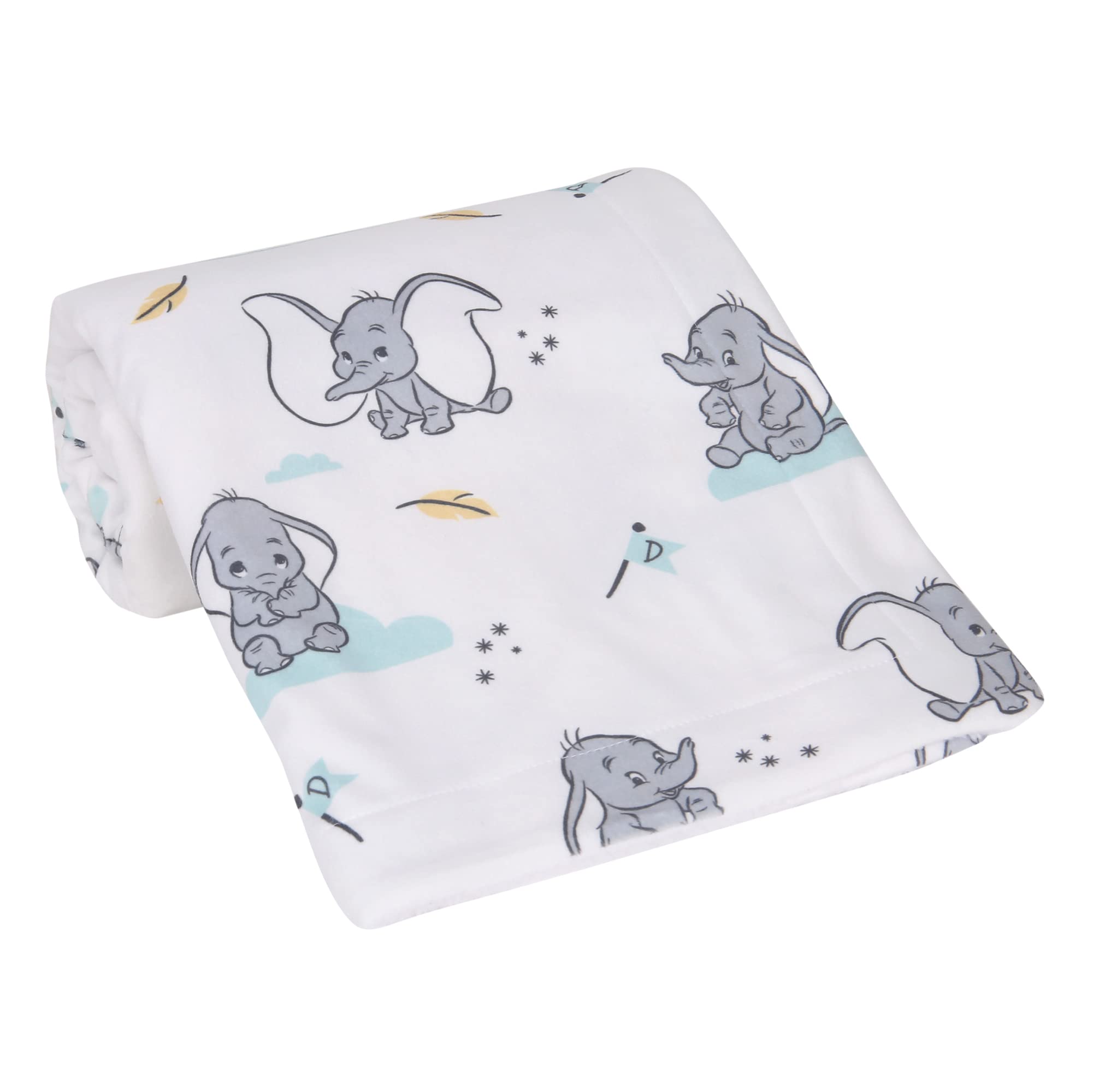 Lambs & Ivy Dumbo ears detail highlighting playful Dumbo poses.