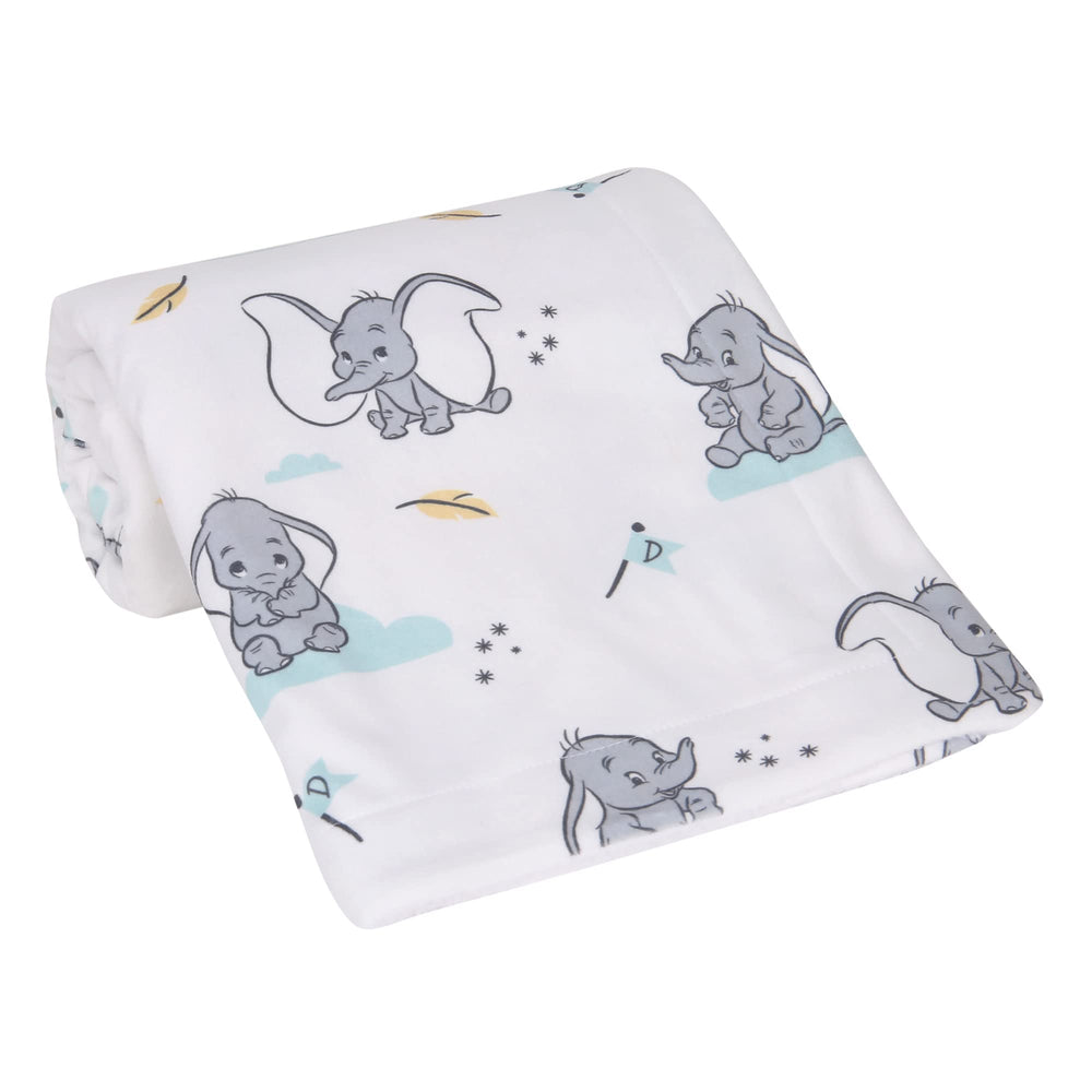 Lambs & Ivy Dumbo ears detail highlighting playful Dumbo poses.