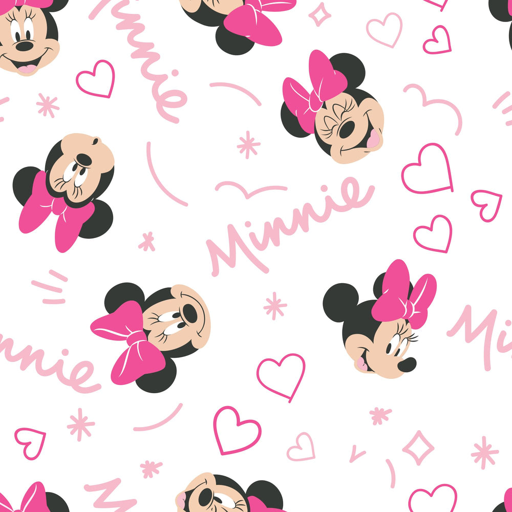 Lambs & Ivy Minnie Love sheet is durable and machine washable for busy families.
