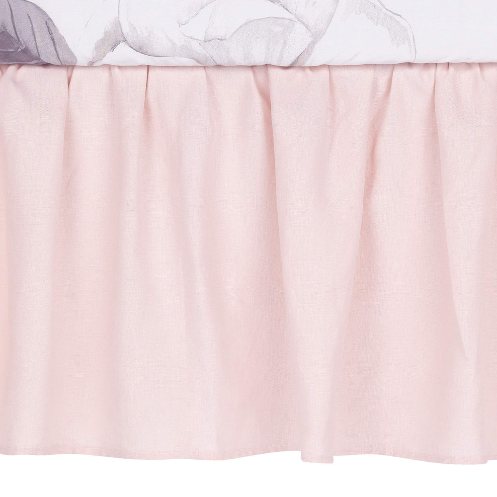 Lambs & Ivy Floral Garden decorative pillow pink pin-tucked ruffle adds decorative softness (not for crib use).