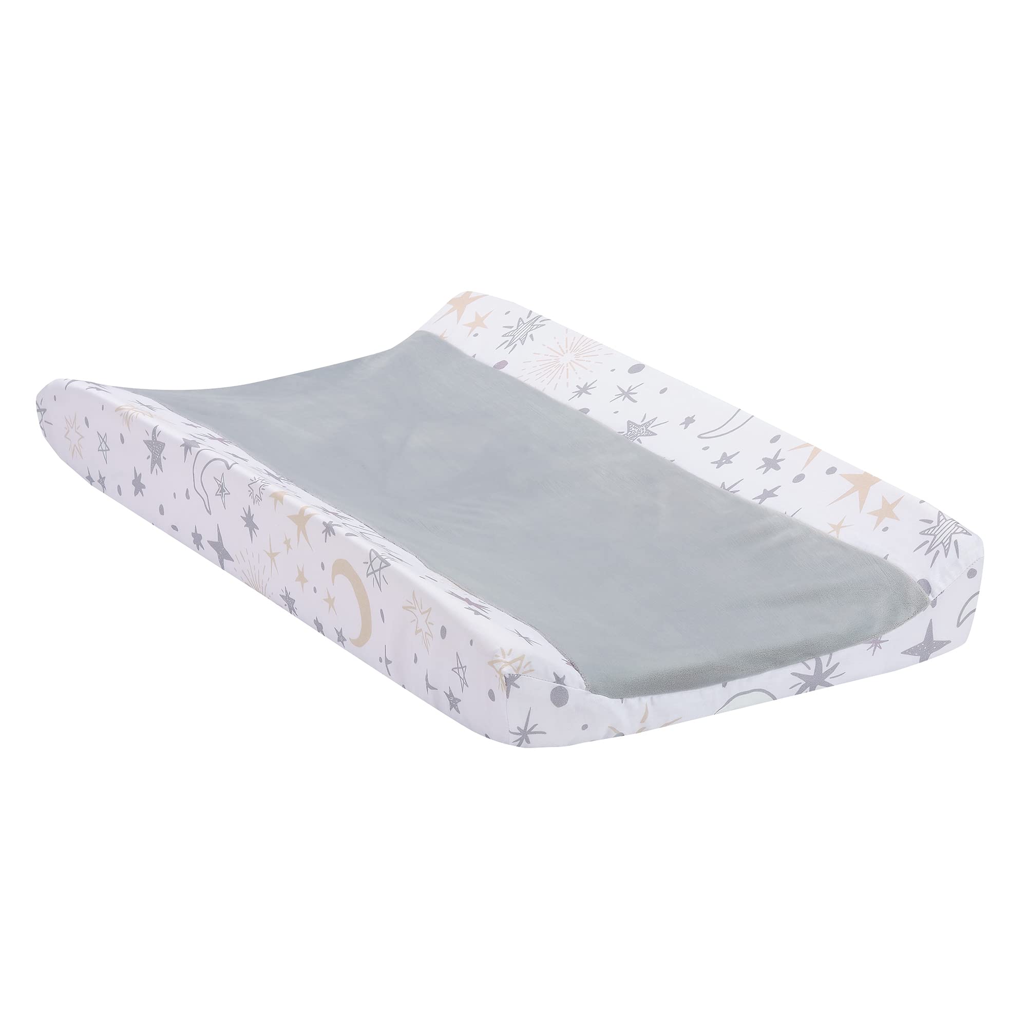Lambs & Ivy Goodnight Moon cover center-minky panel provides cozy warmth during diaper changes