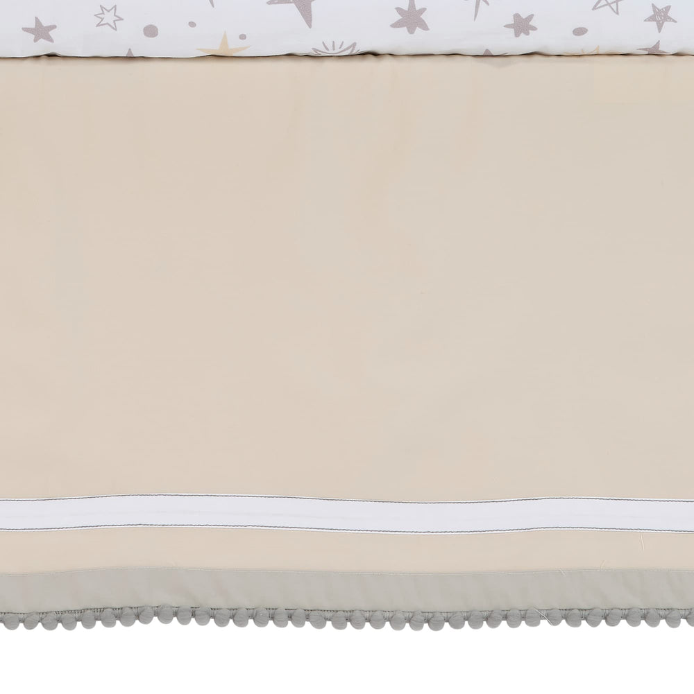 Lambs & Ivy Goodnight Moon sheet texture highlighting breathable cotton comfort