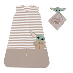 Lambs & Ivy Grogu wearable blanket applique provides cozy baby warmth with licensed Star Wars design.