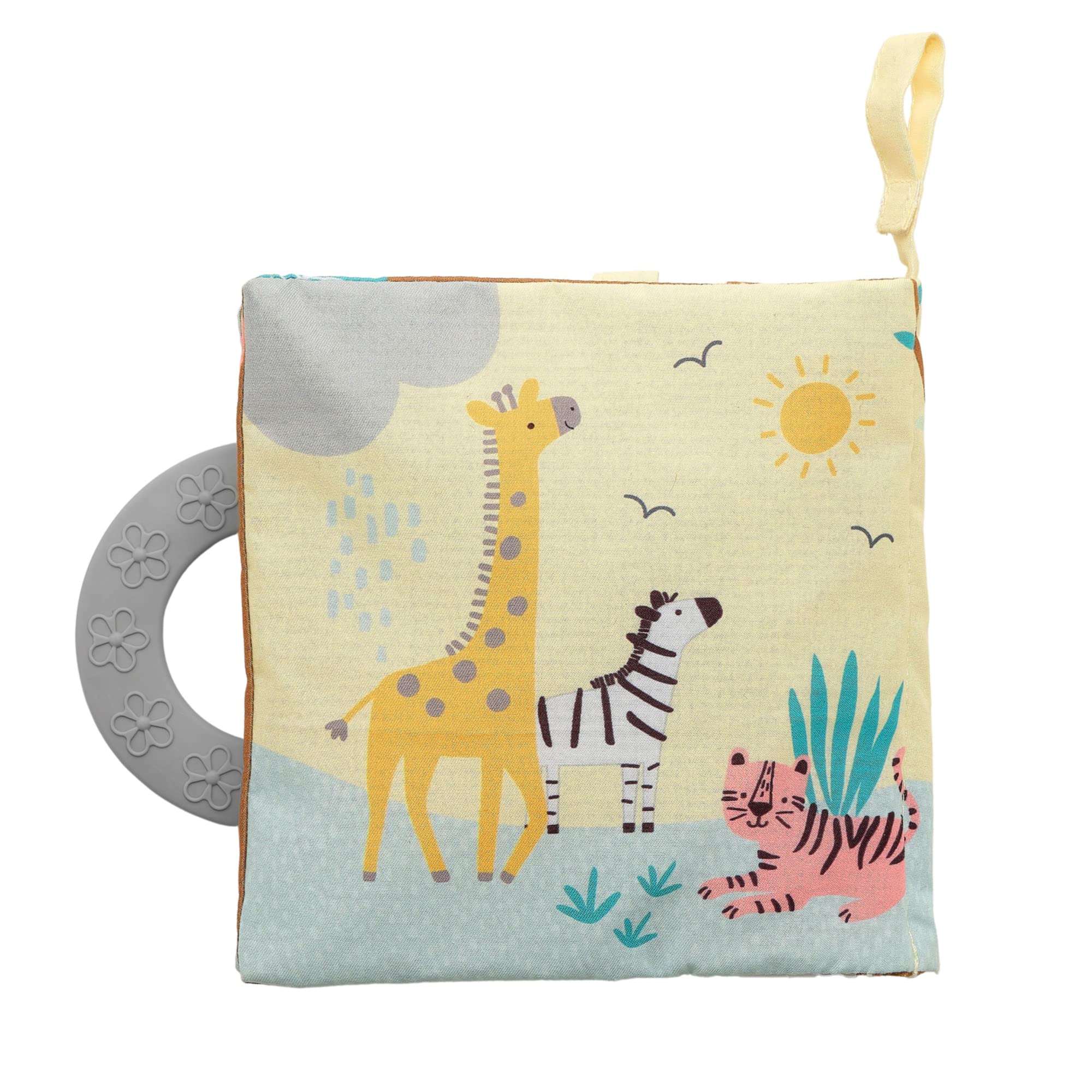Lambs & Ivy Jungle Friends 6-inch storybook pairs with plush set for a complete gift.