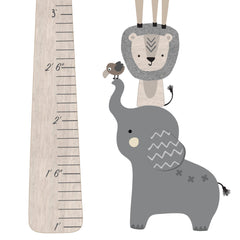 Lambs & Ivy Jungle Safari elephant and bird decal for easy wall decor and tracking growth.