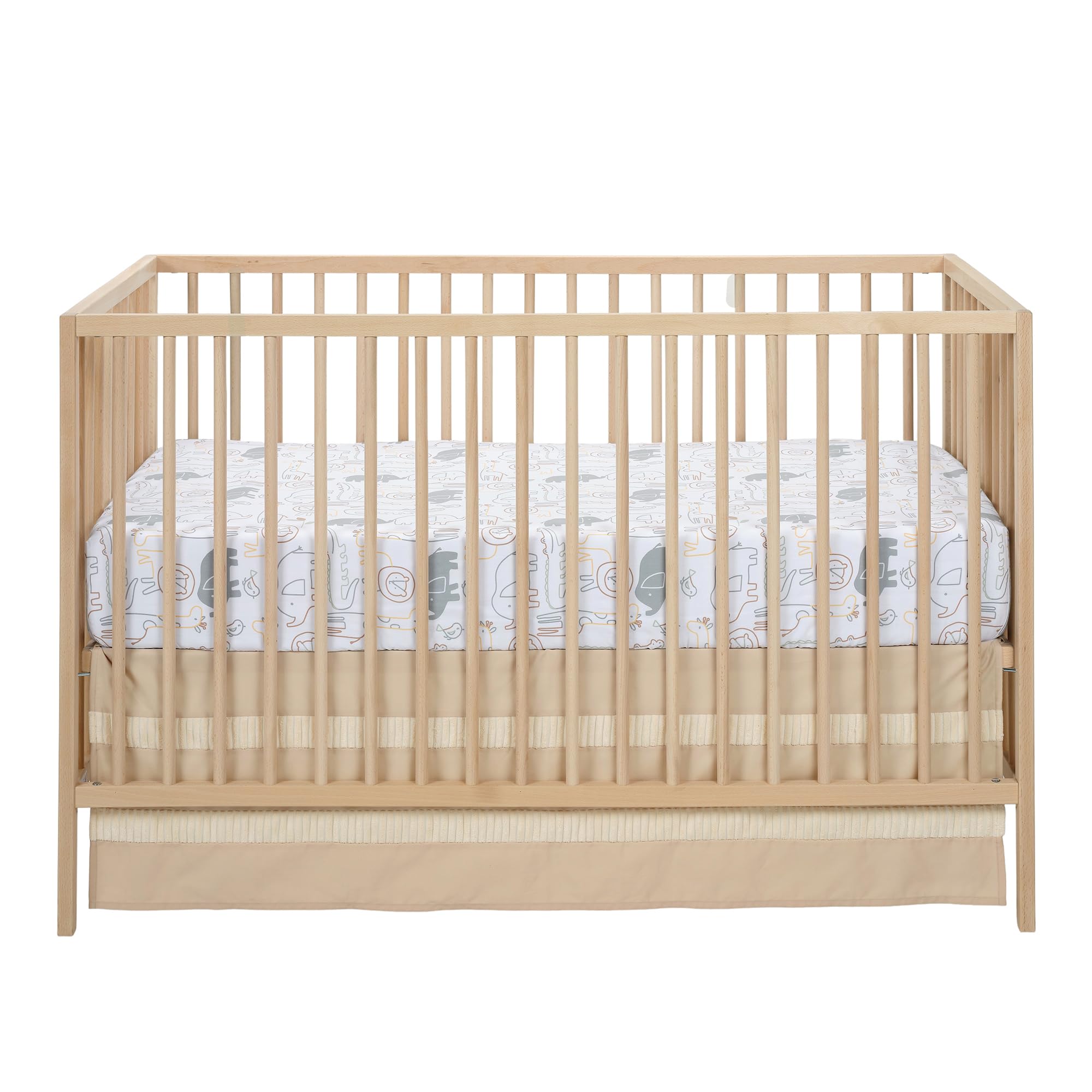Lambs & Ivy Jungle Story safari animals design adds vibrant coordination to nurseries.