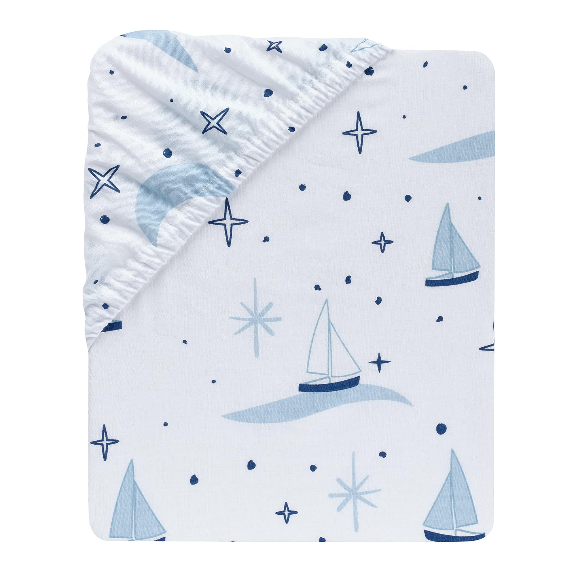 Little Skipper sheet is machine washable for easy care routines