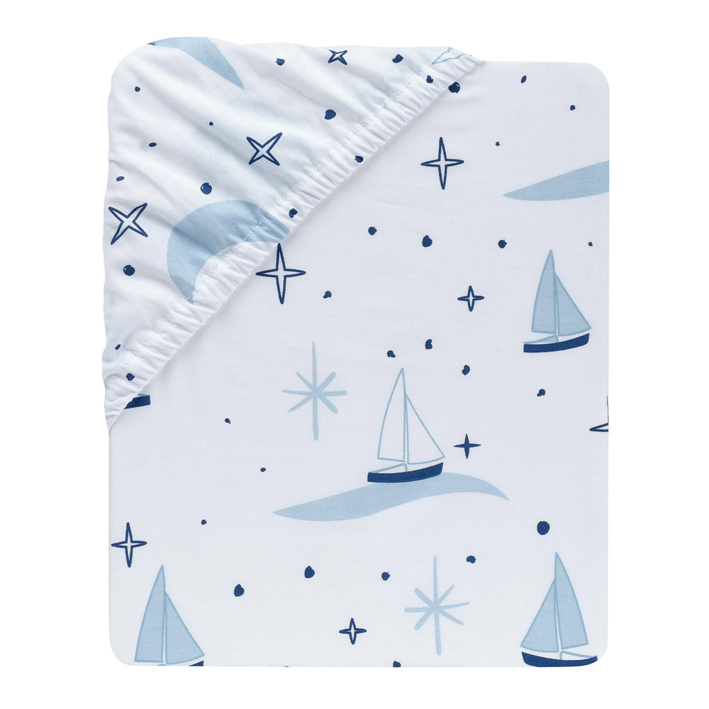 Little Skipper sheet is machine washable for easy care routines
