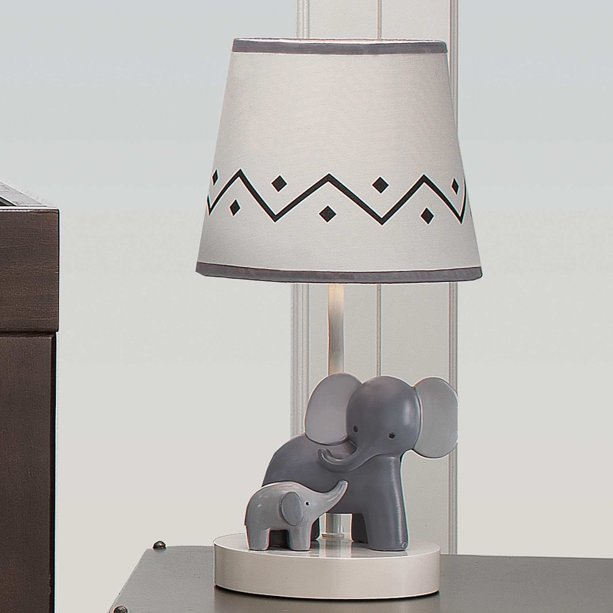 Lambs & Ivy Me & Mama lamp includes energy-efficient bulb for gentle lighting