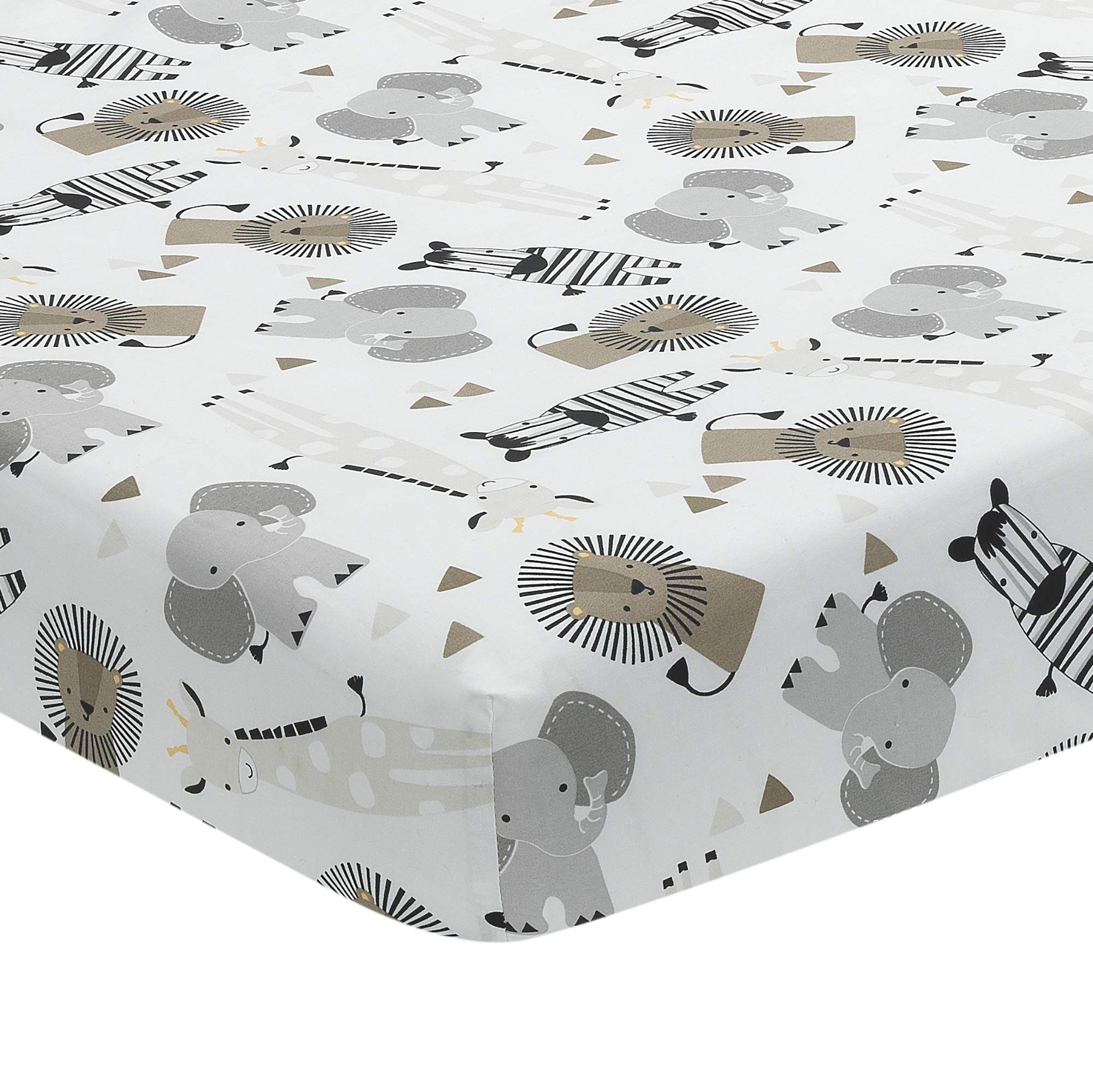 Lambs & Ivy mini crib sheets elastic edge for snug fit.
