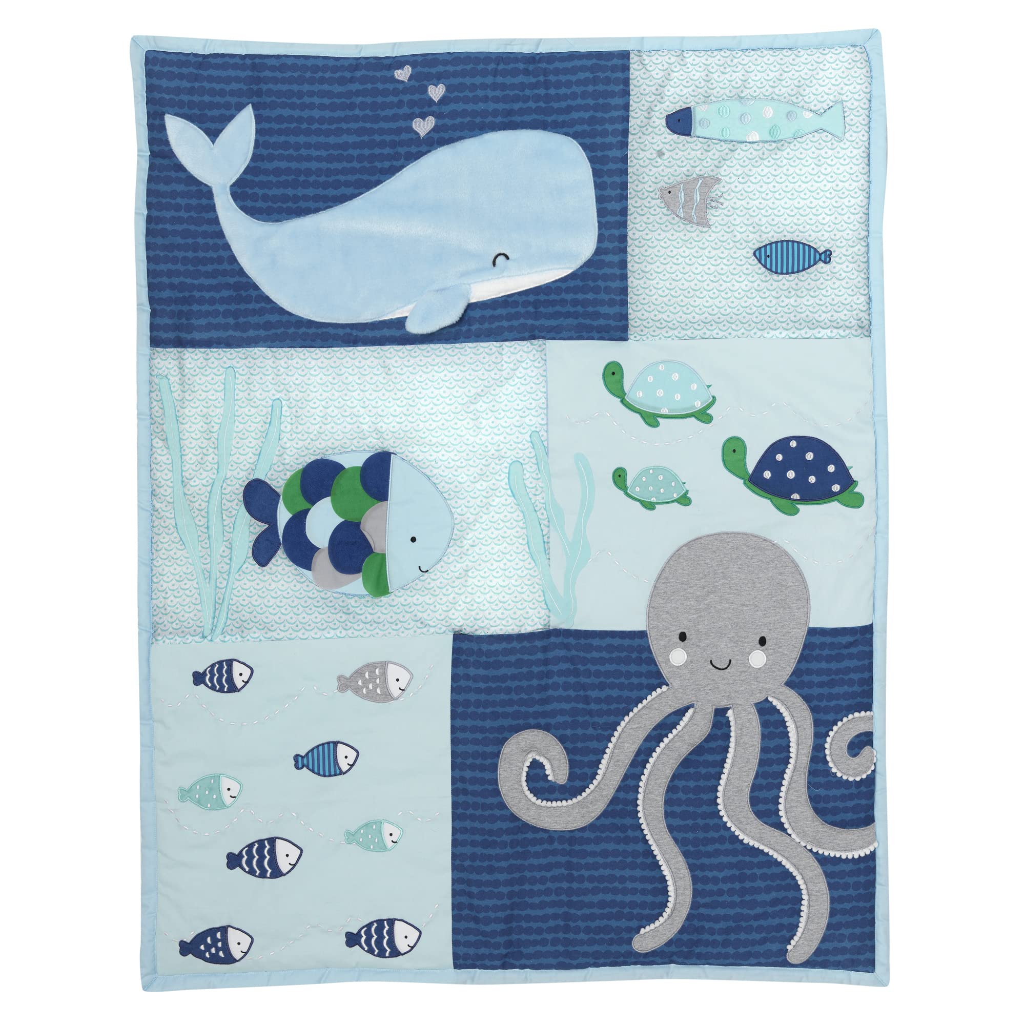 Lambs & Ivy Oceania changing pad cover made of soft cotton for comfortable diaper changes