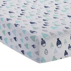 Lambs & Ivy Oceania dust ruffle adds nautical border and crib protection