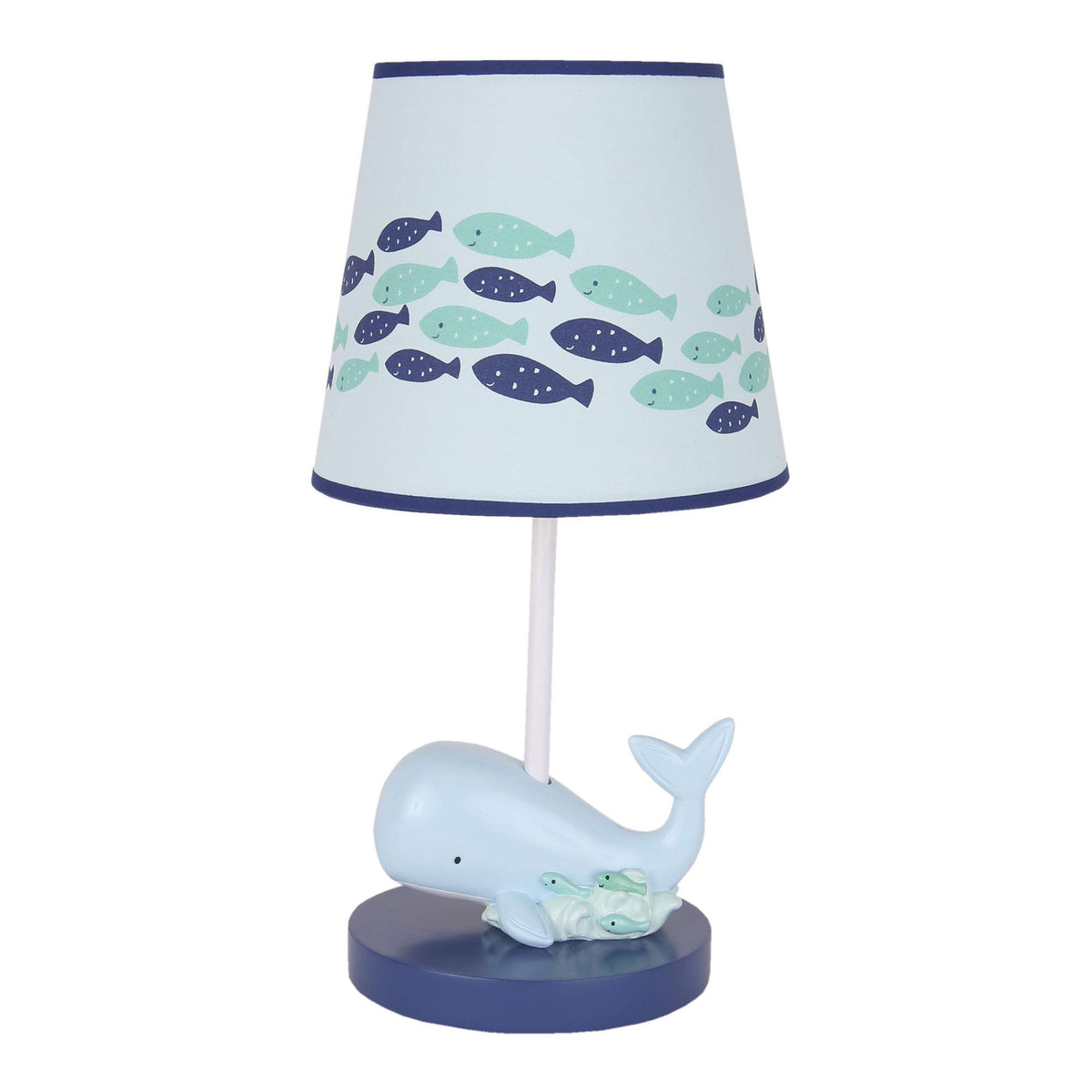 Lambs & Ivy Oceania lamp base offers durable, wipe-clean everyday nursery lighting.
