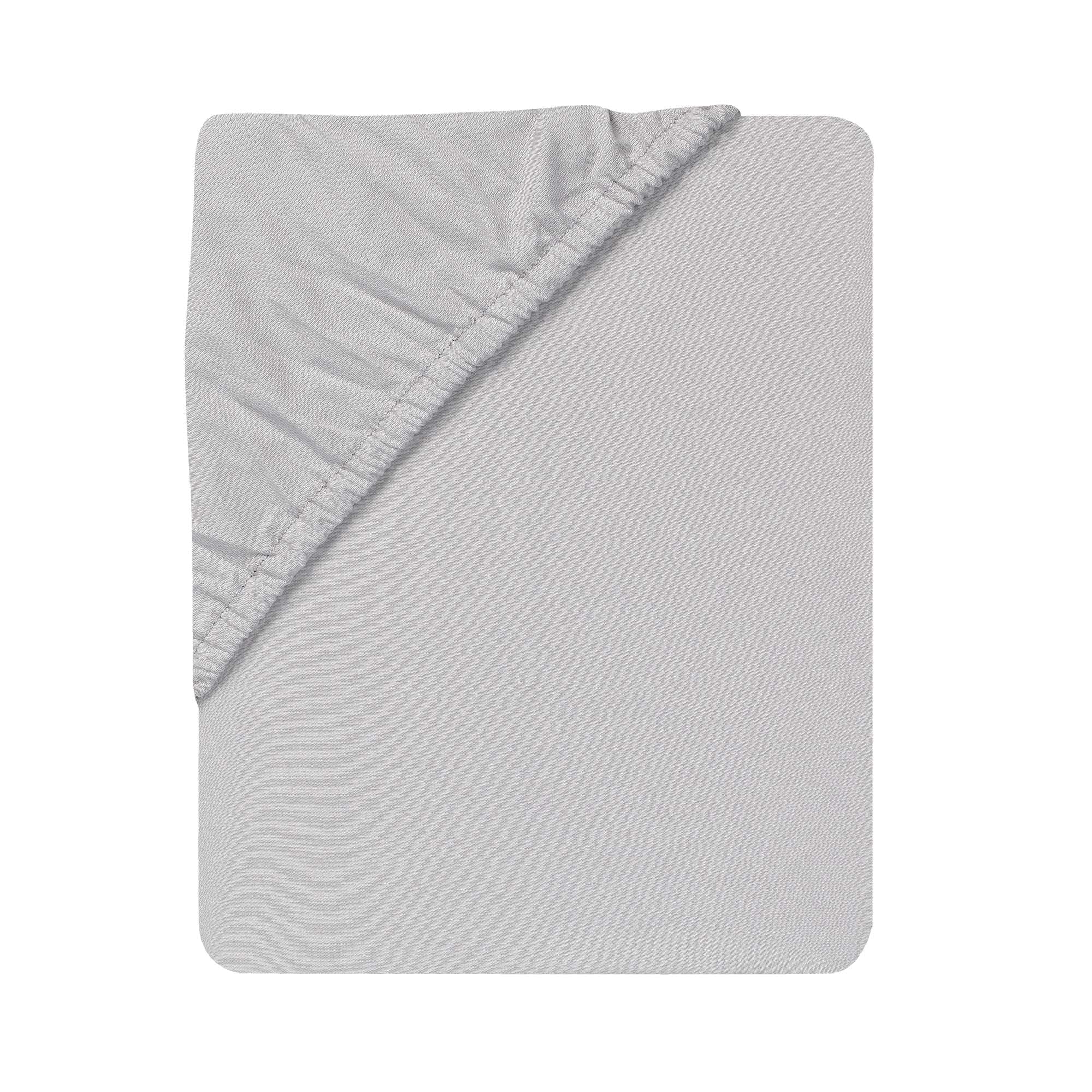 Lambs & Ivy Pack ’n Play friendly sheets fit mini cribs.