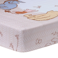 Lambs and Ivy Pooh pals crib sheet with Piglet and Tiger for playful bedtime routine