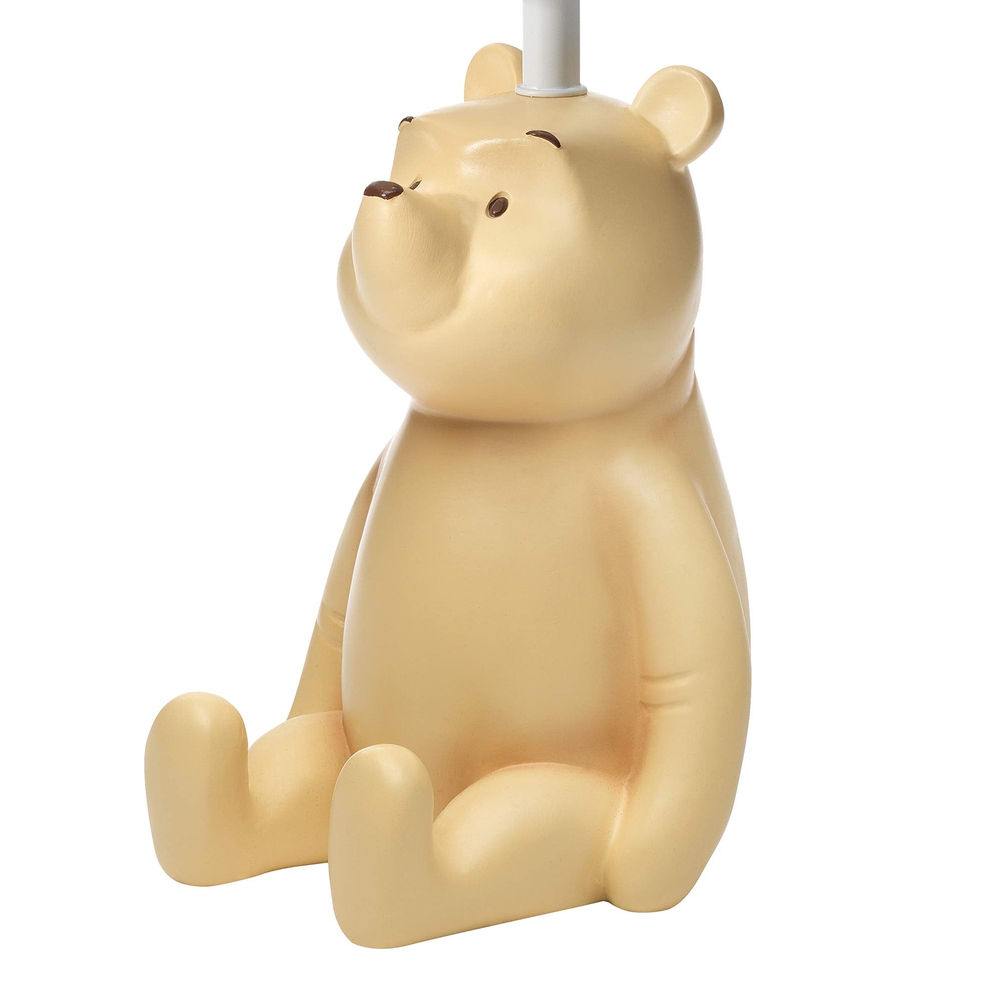 Lambs & Ivy Disney Storytime shade with Pooh and friends adds charming nursery decor.