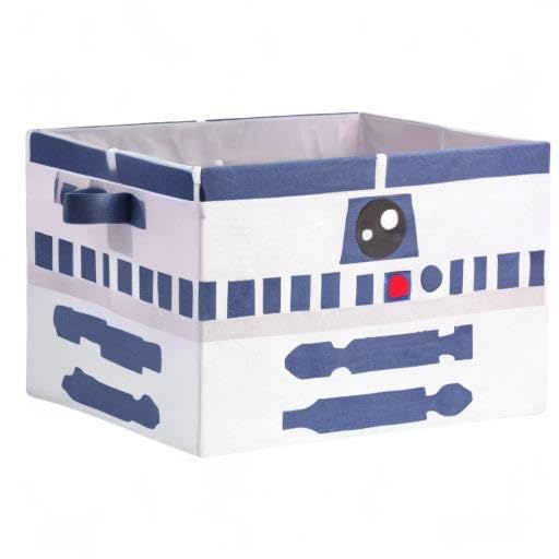 Lambs & Ivy R2D2 bin measures 12.5 by 11 by 9 inches for versatile storage.
