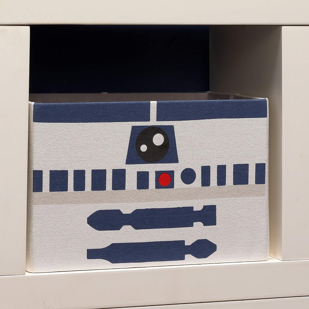 Lambs & Ivy R2D2 silk-screen outer shell elevates nursery decor while organizing.