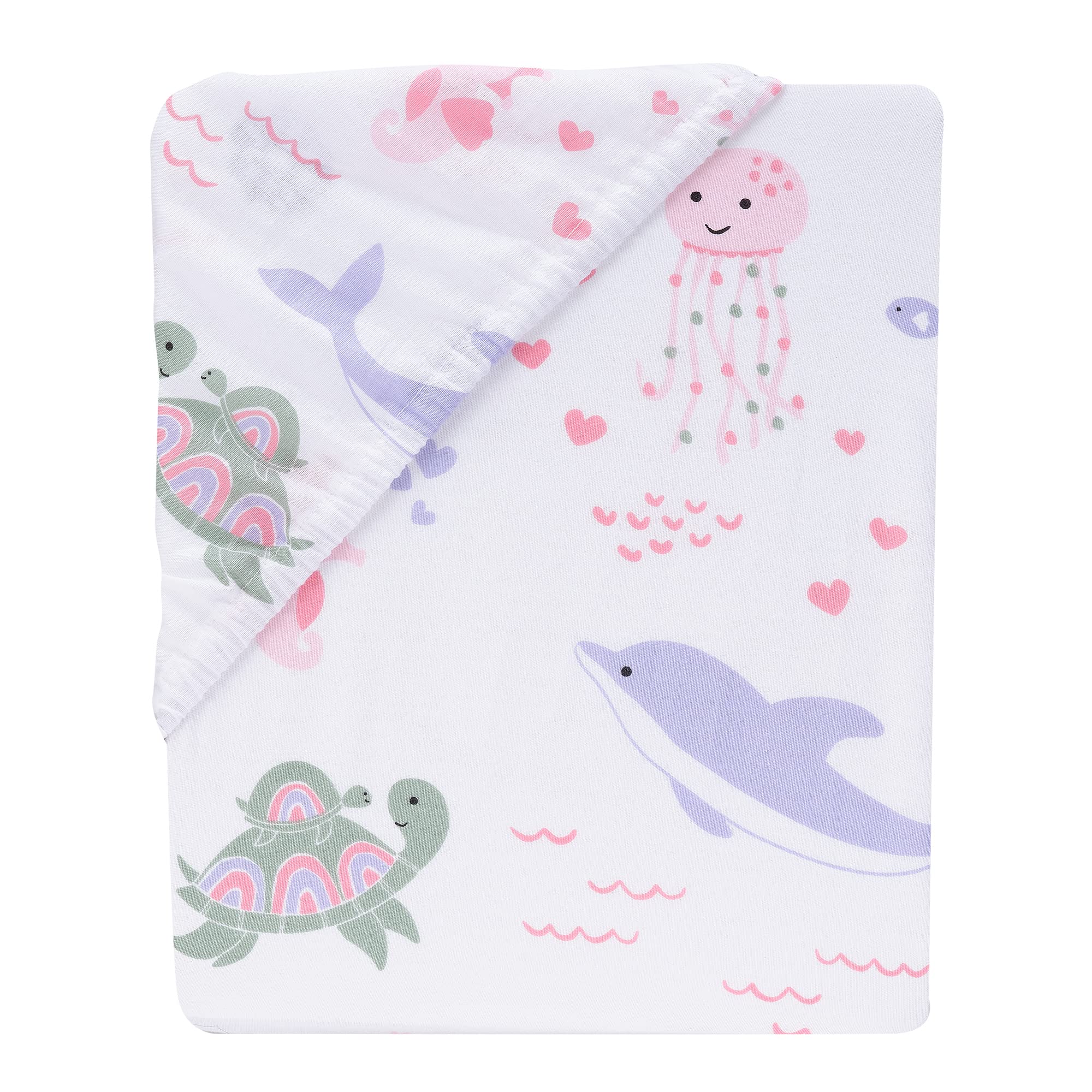 Lambs & Ivy Sea Dreams crib sheet jellyfish pattern aids restful night routine
