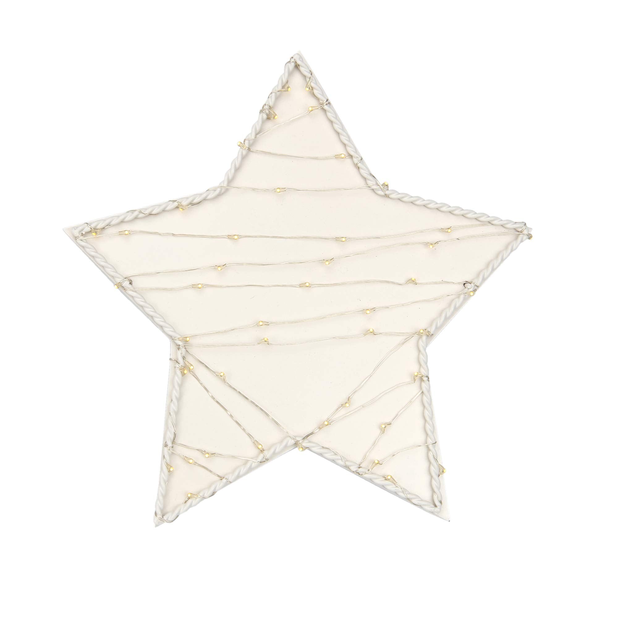 Lambs & Ivy Signature Star LED wall decor close-up showing pearlized champagne finish for nursery ambiance