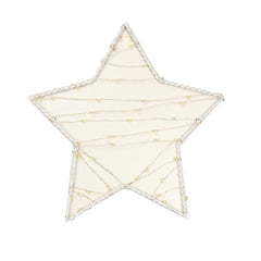 Lambs & Ivy Signature Star LED wall decor close-up showing pearlized champagne finish for nursery ambiance