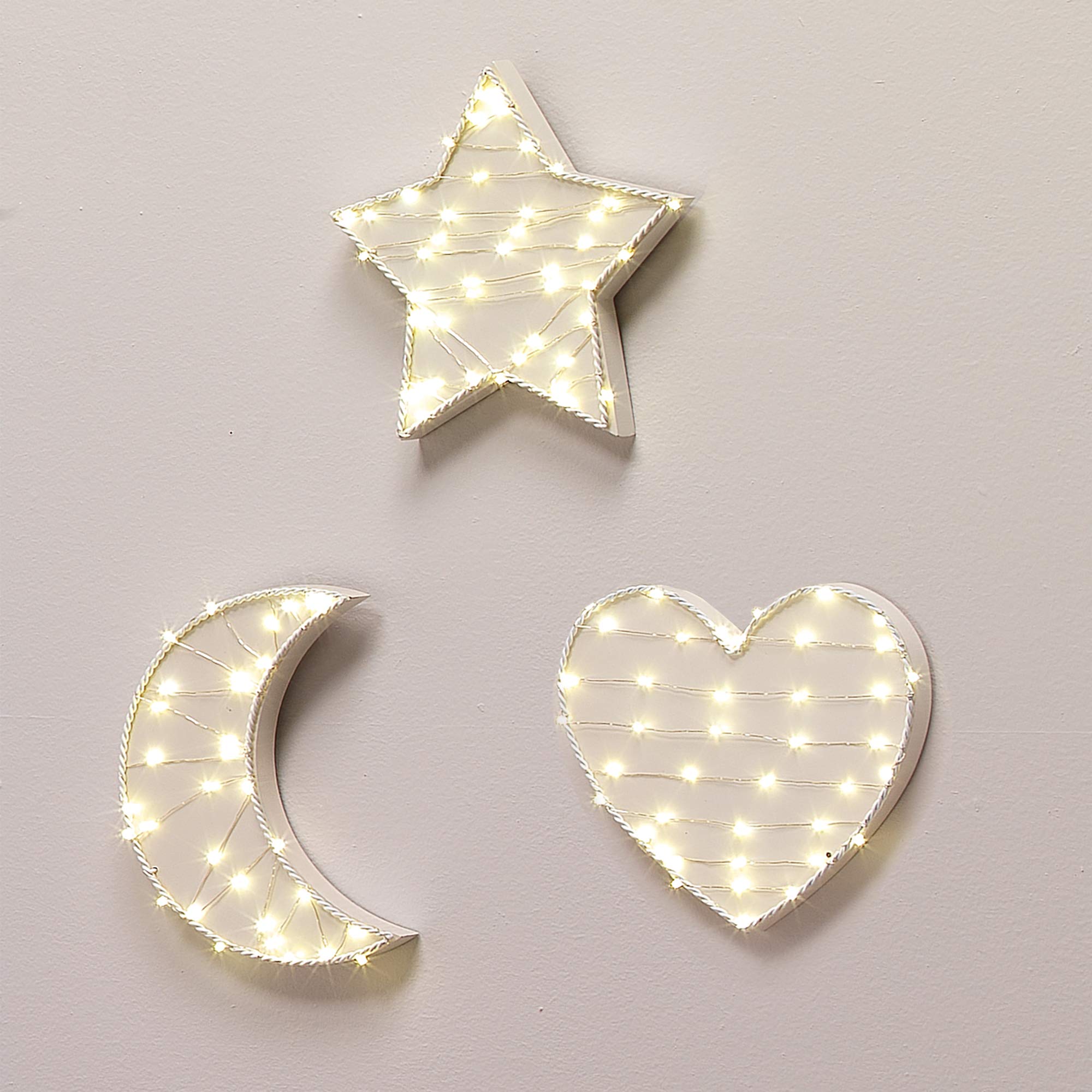 Lambs & Ivy Signature Star LED wall-hanging cordless design enables flexible placement
