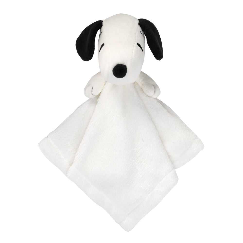 Lambs & Ivy Snoopy door knob pillow features embroidered design for playful nursery decor and easy handling.