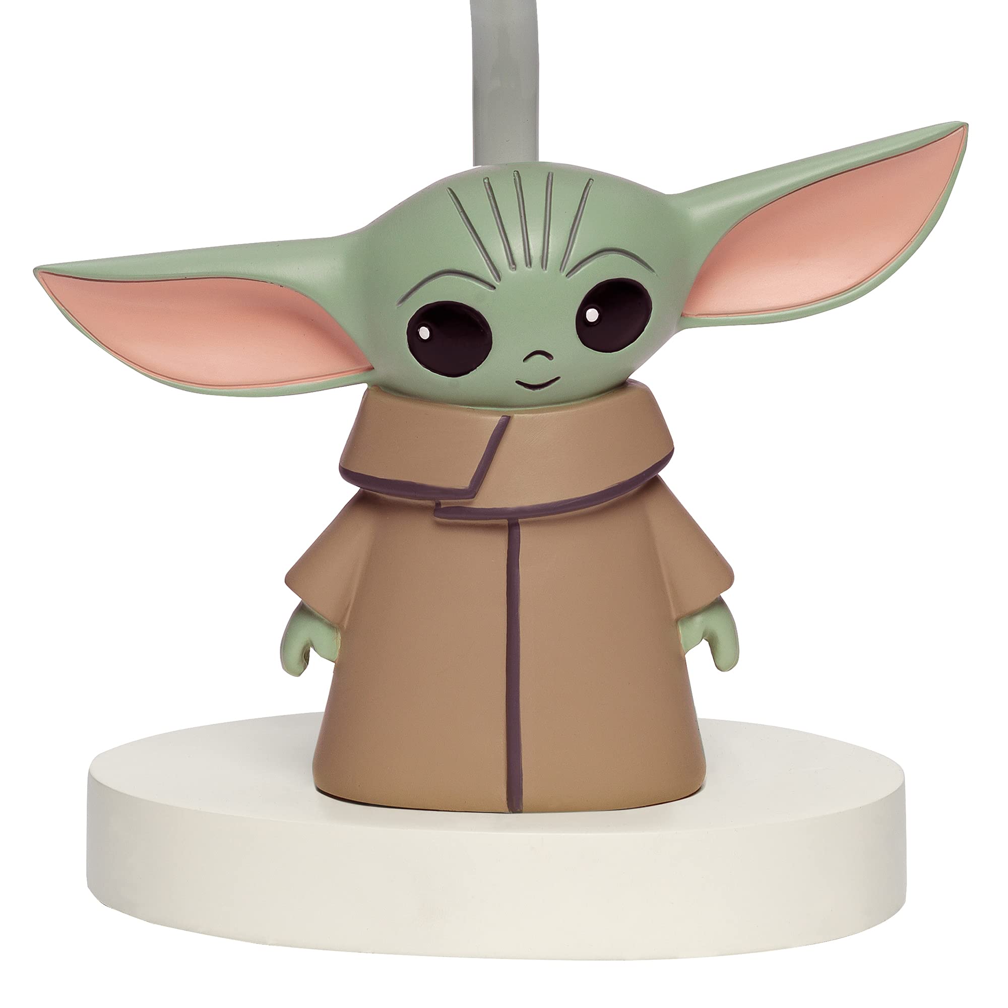 Lambs & Ivy Star Wars lamp shade with gray vertical lines for subtle nursery ambience